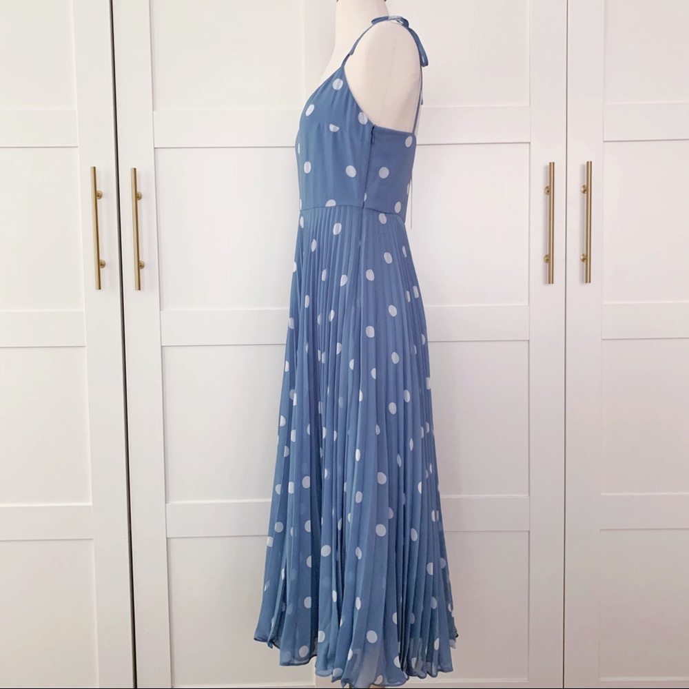 NWT Sezane Nissa Blue Polka Dot Dress - Picture 5 of 11